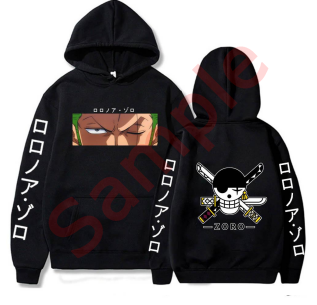 Худи с аниме принтом One Piece / Ван Пис - Черный, XS