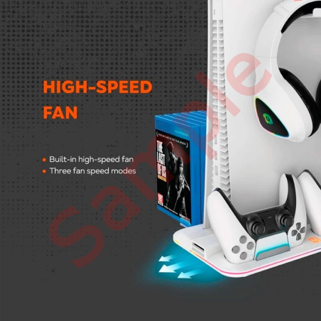 Canyon CS-5 RGB PS5 Charge Cooling Stand (CND-CSPS5W) White - фото 2